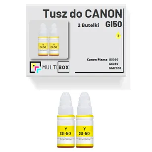 2-PAK Multibox Tusz do CANON GI50Y yellow zamiennik