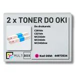 2-PAK Multibox Toner do OKI C301 C321 MC332 MC342 44973534 magenta zamiennik - 2