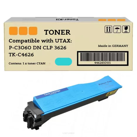 Toner 4462610111 do UTAX TKC4626 PC3060 DN CLP 3626 CLP 3630 cyan zamiennik 7500 stron