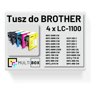 4-PAK Multibox Tusz do BROTHER LC1100