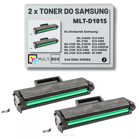 2-pak Toner do SAMSUNG ML2160 SCX3400 MLTD101S SU696A 1.5K Multibox Zamiennik