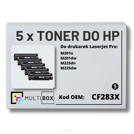 5-PAK Multibox Toner do HP CF283X 83X M201 M225 Zamiennik