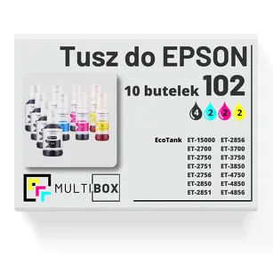 Tusz do EPSON 102 T03R6 T03R1 T03R2 T03R3 T03R4 10-pak cyan / magenta / yellow / black zamiennik Multibox