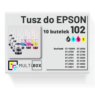 10-PAK Multibox Tusz do EPSON 102 T03R6 T03R1 T03R2 T03R3 T03R4 cyan / magenta / yellow / black zamiennik
