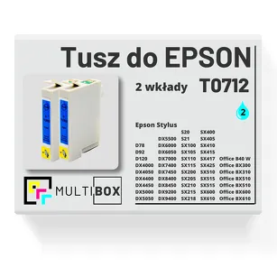 Tusz do EPSON T0712 C13T07124011 2-pak cyan zamiennik Multibox