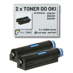 2-PAK Multibox Toner  do OKI ES4131 ES4161 ES4191 44917607  zamiennik
