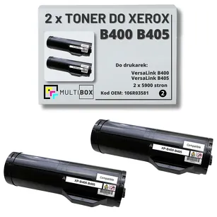 2-PAK Multibox Toner do XEROX B400 B405 106R03581 5.9K zamiennik