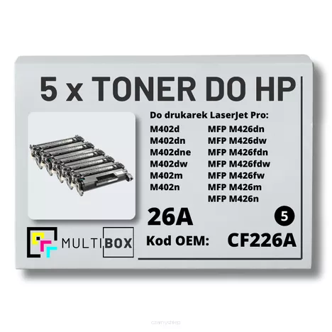 Toner do HP CF226A 26A M402 M426 5-pak zamiennik Multibox