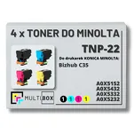 4-PAK Multibox Toner do KONICA MINOLTA TNP22 A0X5152 A0X5432 A0X5332 A0X5232 BIZHUB C35 4x6.0K CMYK zamiennik - 2