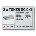 2-PAK Multibox Toner do OKI C8600 C8800 43487709 yellow zamiennik - 2
