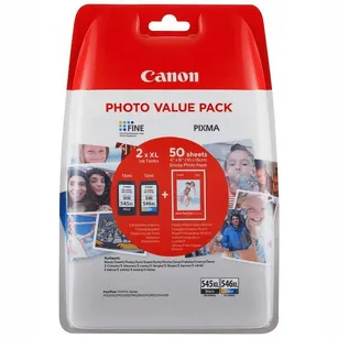 Canon oryginalny tusz PG545XL + CL546XL + 50 x papier 8286B006 black + color 2-pak
