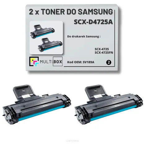 2-PAK Multibox Toner do SAMSUNG SCX4725 SCXD4725A SV189A 3K Zamiennik