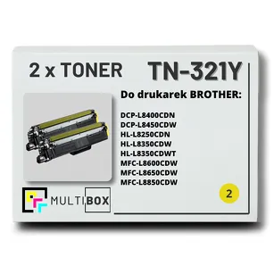 2-PAK Multibox Toner do BROTHER TN321Y Yellow zamiennik