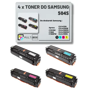 4-PAK Multibox Toner do SAMSUNG 504S CLP415 CLX4195 Xpress C1810 2.5K/1.8K CMYK zamiennik