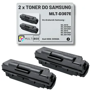 2-PAK Multibox Toner do SAMSUNG ML5010 ML5015 MLTD307E SV058A 20K Zamiennik