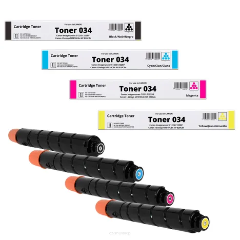 4-PAK Zamiennik Toner do Canon 034 9454B001 9453B001 9452B001 9451B001 iRC1225 iRC1225iF ISensys MF810Cdn MF820Cdn CMYK