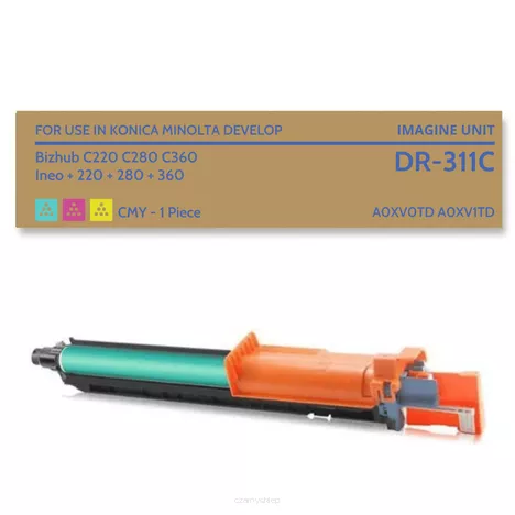 Bęben do KONICA MINOLTA DR311C BIZHUB C220 C280 A0XV0TD 75.0K cyan / magenta / yellow zamiennik