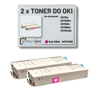 2-PAK Multibox Toner do OKI C610 44315306 magenta zamiennik