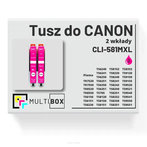 2-PAK Multibox Tusz do CANON CLI581MXL magenta zamiennik