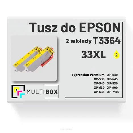 2-PAK Multibox Tusz do EPSON 33XL T3364 C13T33614010 yellow zamiennik
