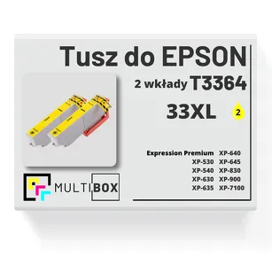 Tusz do EPSON 33XL T3364 C13T33614010 2-pak yellow zamiennik Multibox