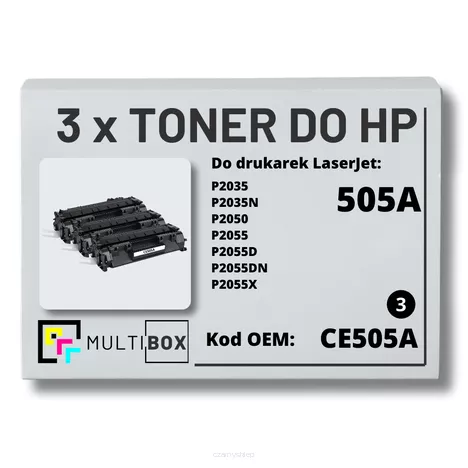Toner do HP CE505A 05A P2035 P2055 3-pak Zamiennik Multibox