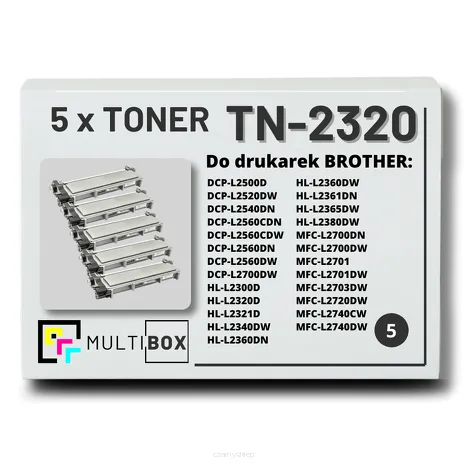 5-PAK Multibox Toner do BROTHER TN2320 zamiennik