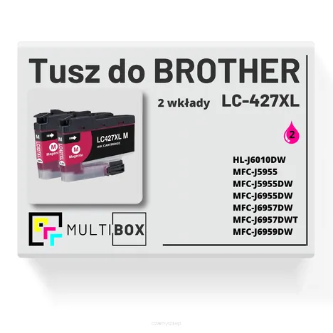 2-PAK Multibox Tusz do BROTHER LC427XLM magenta zamiennik