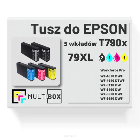 5-PAK Multibox Tusz do EPSON 79XL T7901 T7902 T7932 T7904 cyan / magenta / yellow / black zamiennik