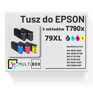 Tusz do EPSON 79XL T7901 T7902 T7932 T7904 5-pak cyan / magenta / yellow / black zamiennik Multibox