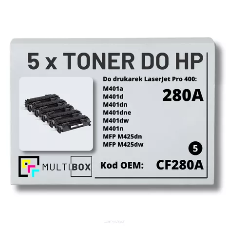 Toner do HP CF280A 80A M401 M425 5-pak zamiennik Multibox