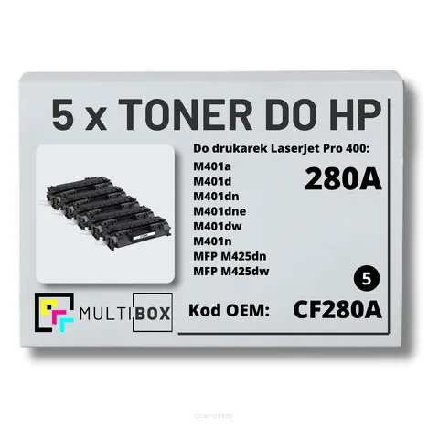5-PAK Multibox Toner do HP CF280A 80A M401 M425 zamiennik