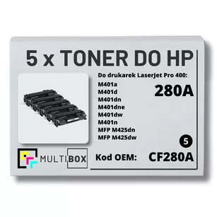 Toner do HP CF280A 80A M401 M425 5-pak zamiennik Multibox