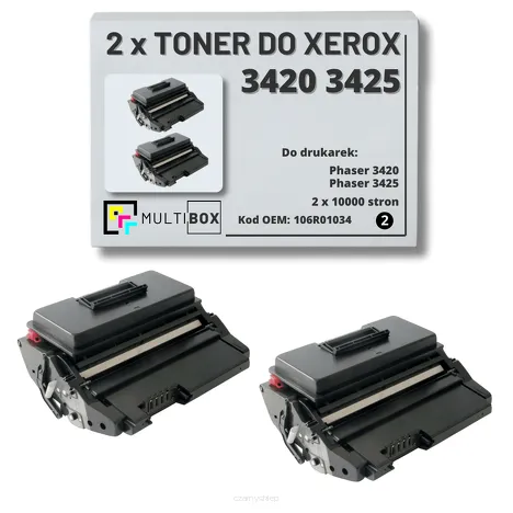 2-PAK Multibox Toner do XEROX 3420 3425 106R01034 10K zamiennik