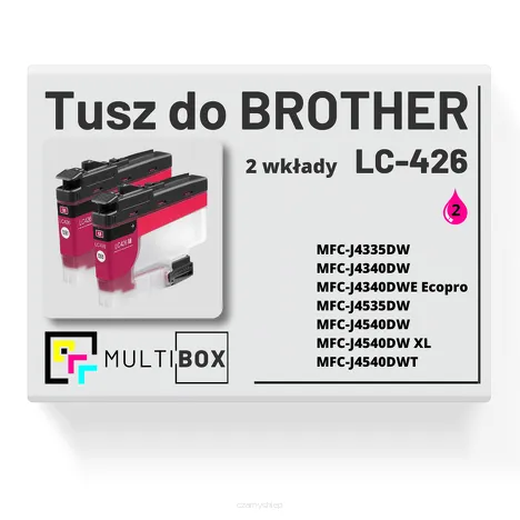2-PAK Multibox Tusz do BROTHER LC426M magenta zamiennik