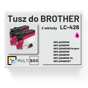 2-PAK Multibox Tusz do BROTHER LC426M magenta zamiennik
