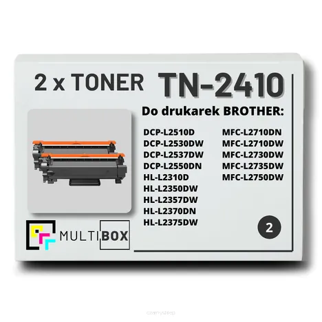 2-PAK Multibox Toner do BROTHER TN2410 zamiennik