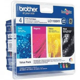 BROTHER tusz LC1100HYVALBP oryginalny 4-pak CMYK 900 + 3x750 stron