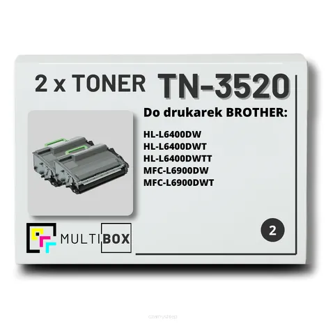 2-PAK Multibox Toner do BROTHER TN3520 zamiennik