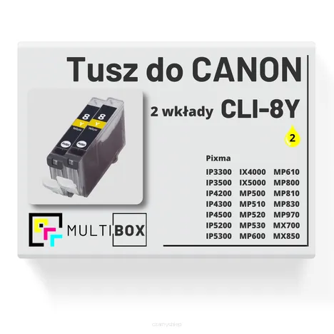 2-PAK Multibox Tusz do CANON CLI8Y 0623B001 yellow zamiennik