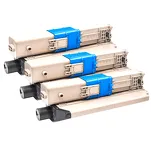 3-PAK Multibox Toner do OKI C511 MC562 44973508 XXL black zamiennik - 3