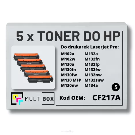 Toner do HP CF217A 17A M102 M130 5-pak zamiennik Multibox