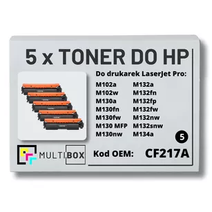Toner do HP CF217A 17A M102 M130 5-pak zamiennik Multibox