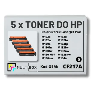 5-PAK Multibox Toner do HP CF217A 17A M102 M130 zamiennik