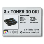 3-PAK Multibox Toner do OKI B432 B512 MB492 MB562 45807111  zamiennik - 2