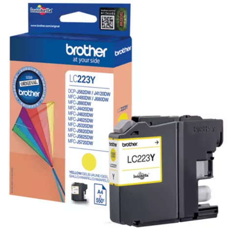 BROTHER tusz LC223Y oryginalny yellow 550 stron