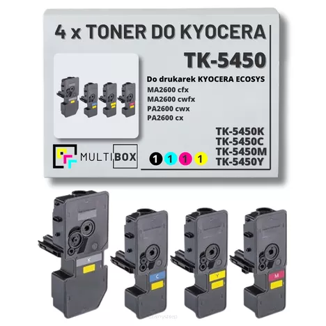 4-PAK Multibox Toner do KYOCERA TK5450  ECOSYS MA2600 PA2600 4.1K/3x3.2K CMYK zamiennik