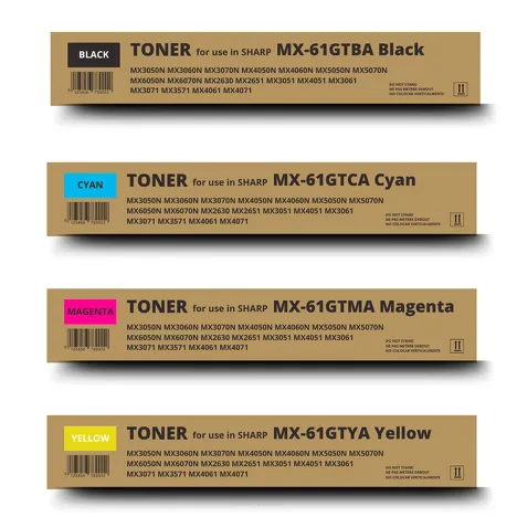 4-PAK Zamiennik Toner do Sharp MX60GTBA (MX61GTBA) MX60GTCA (MX61GTCA) MX60GTMA (MX61GTMA) MX60GTYA (MX61GTYA) CMYK