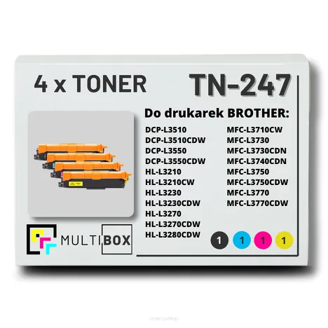 4-PAK Multibox Toner do BROTHER TN247 CMYK zamiennik