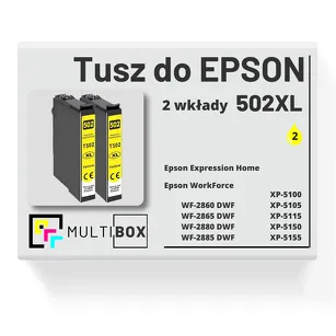 Tusz do EPSON 502XL T02W4 C13T02W44010 2-pak yellow zamiennik Multibox